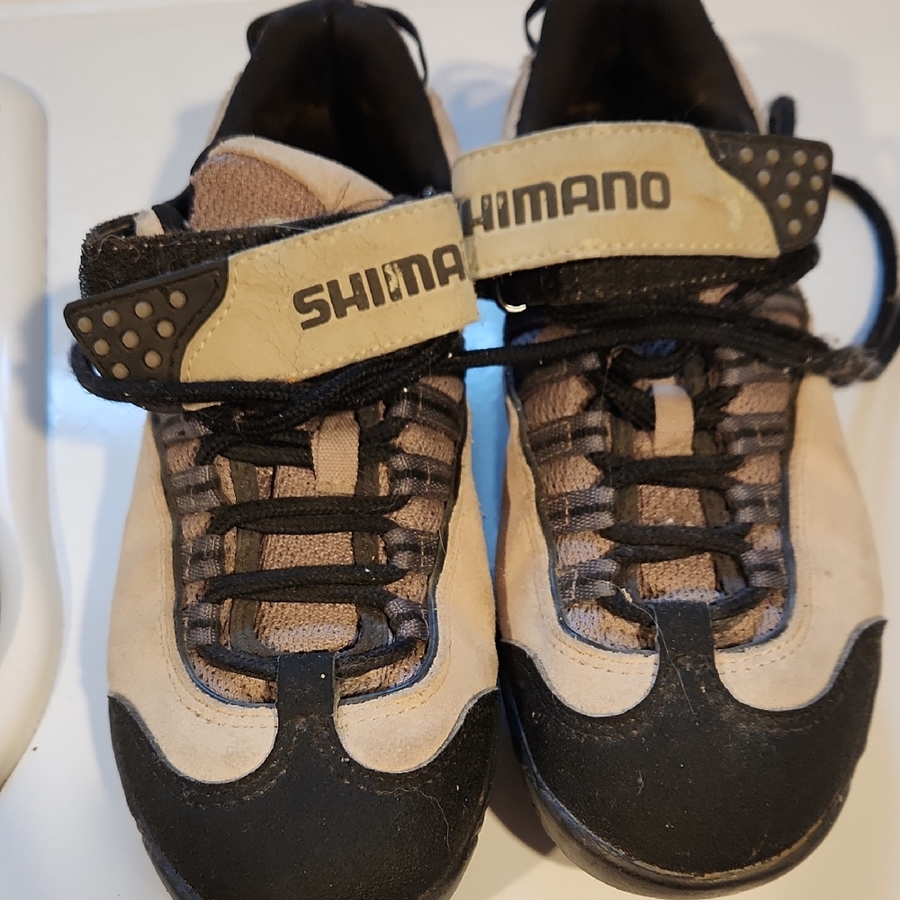 Shimano Black and Tan Sneakers for Cycling